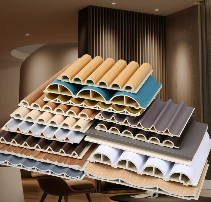 Interior Wall Paneling Wall Cladding WPC Wall Panel Decorative PVC Panel Bamboo Wholesale Building Material Fluted