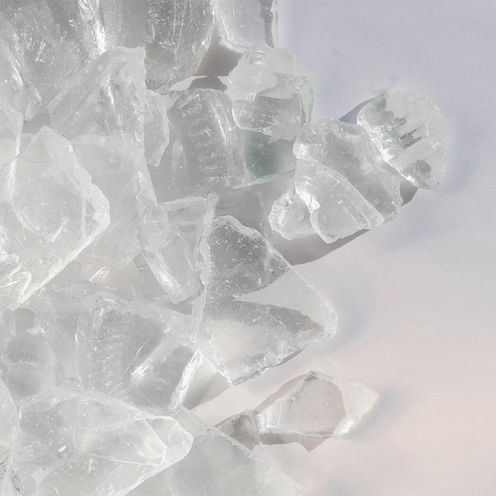 Clear Recycled Glass Bottle Cullet Material