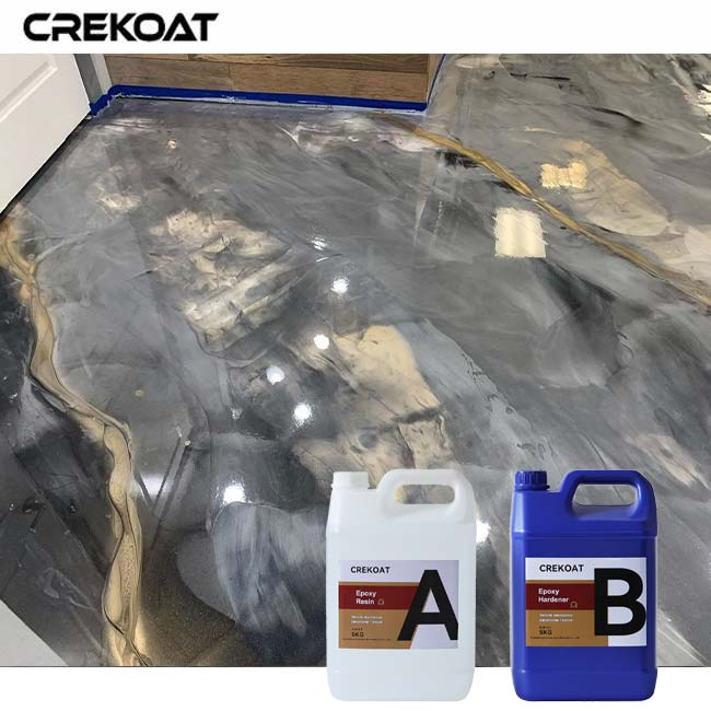 Durable Water-Based Coating Metallic Epoxy Finish for Interior/Exterior Concrete
