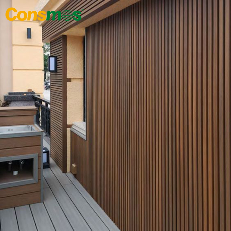 Outdoor Composite Exterior Wall Cladding Panel WPC Materials Facade Panels Cladding for External Villa Wall