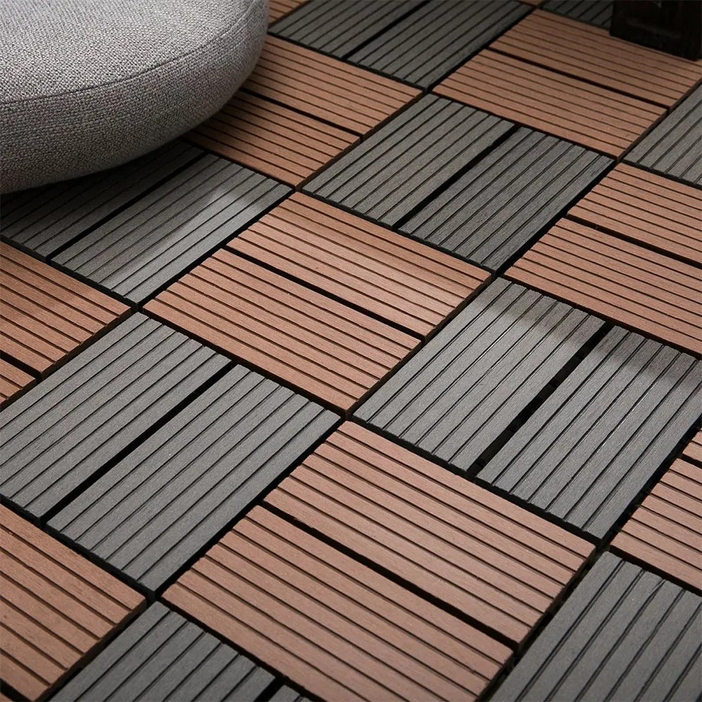 Exterior 3D Embossing Finish Decking Outdoor Flooring WPC Composite Material