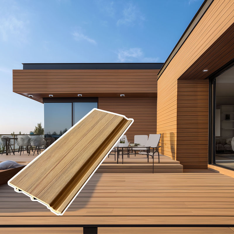 Wooden WPC Wall Panel Waterproof Exterior Decorative Material for Outdoor Walls