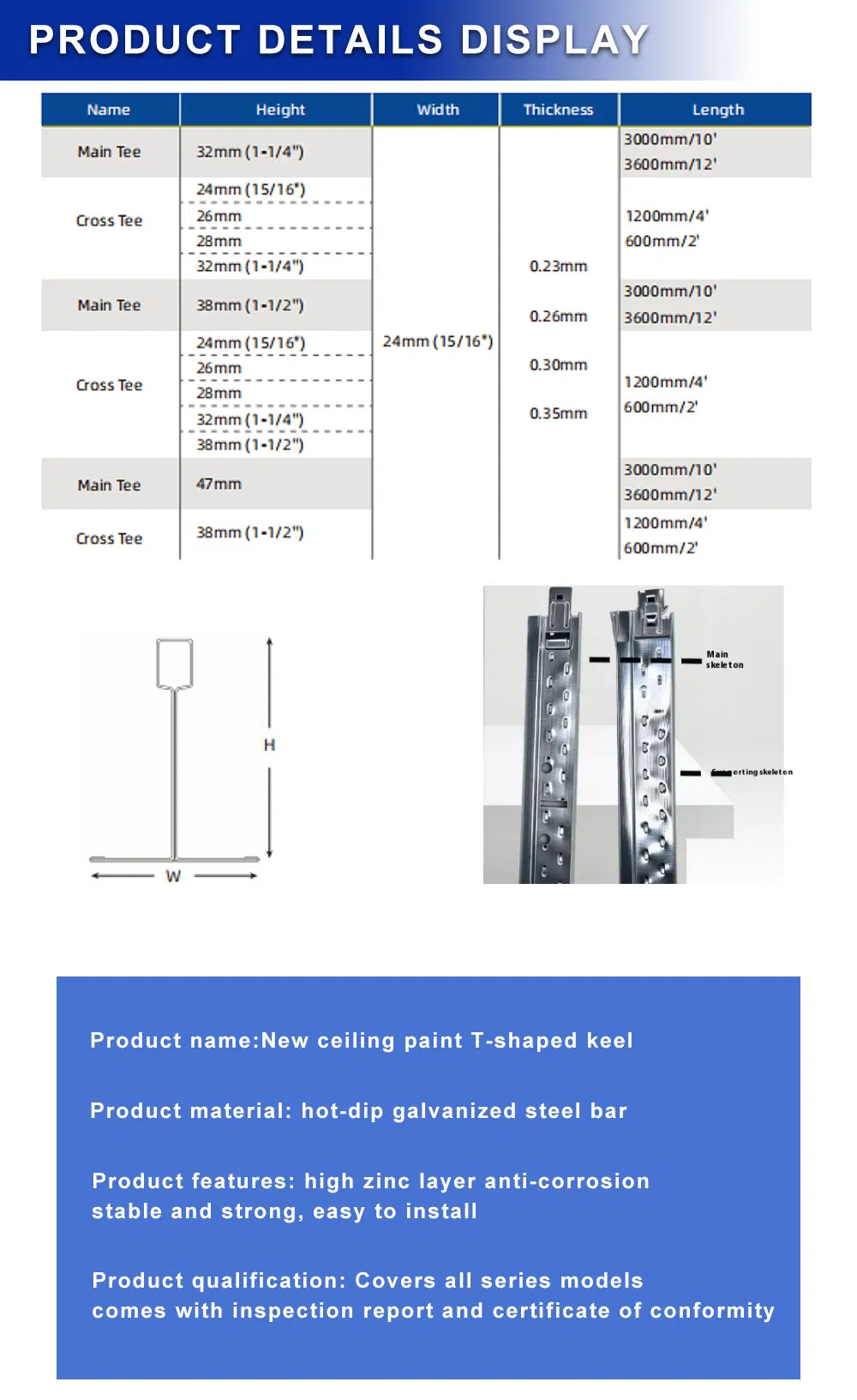 T-Bar System Detail 1