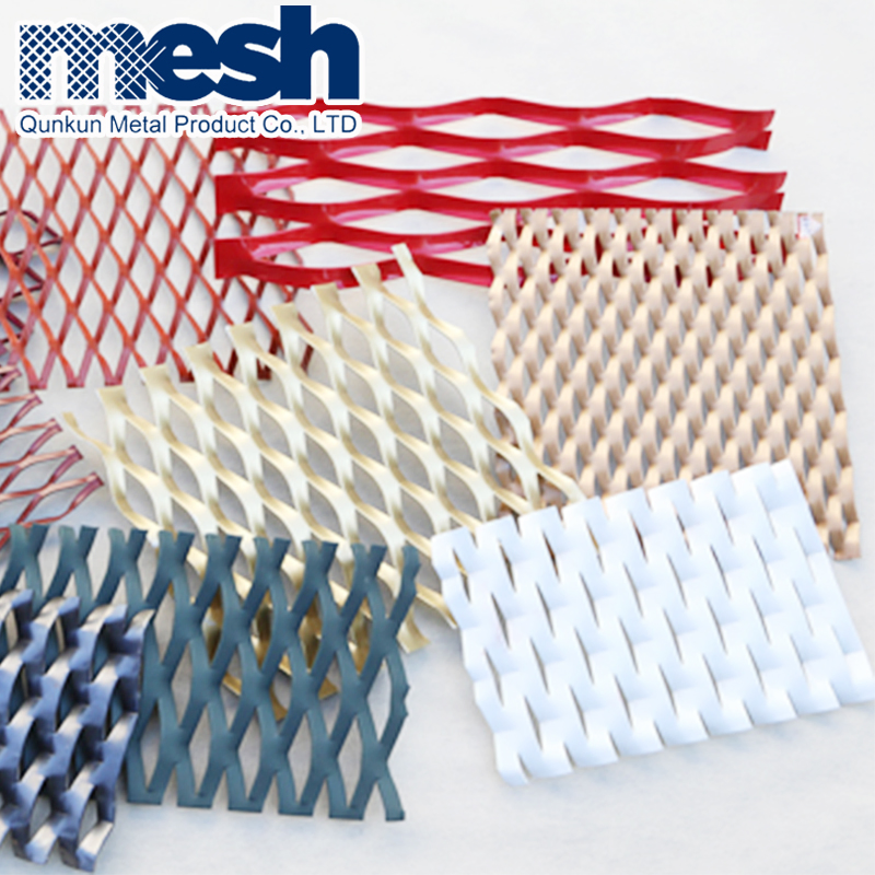 Facade Metal Material of Decorative Mesh Application and Perforated Technique Aluminum Expanded Wire Mesh