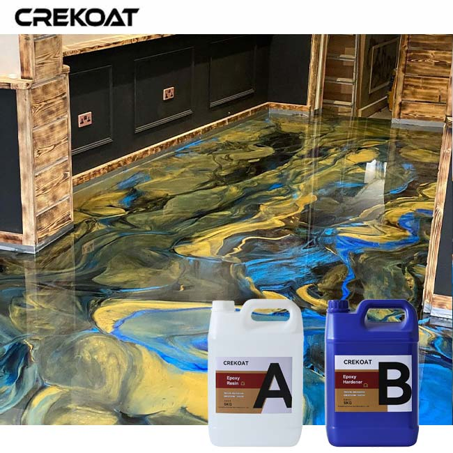 Durable Water-Based Coating Metallic Epoxy Finish for Interior/Exterior Concrete