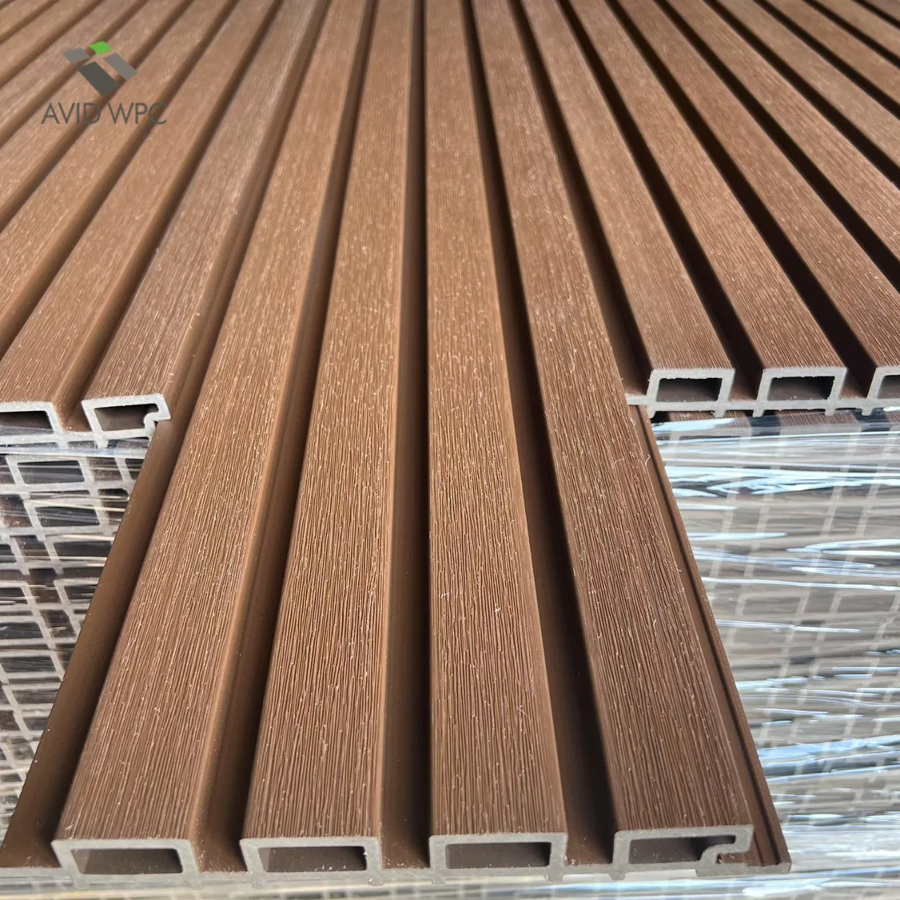 Eco-Friendly Co-Extrusion WPC Wall Fluted Cladding Quick Installation Outdoor Exterior Decorative Panel Siding