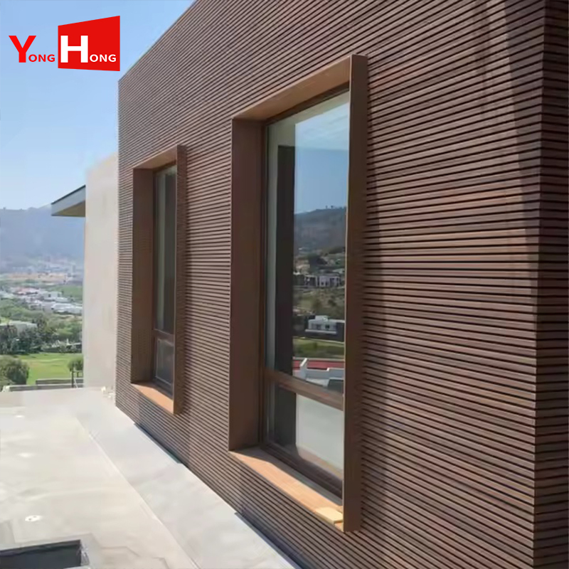 External Wall WPC Building Material Outdoor Exterior Composite PVC Stone Panel WPC Wall Cladding