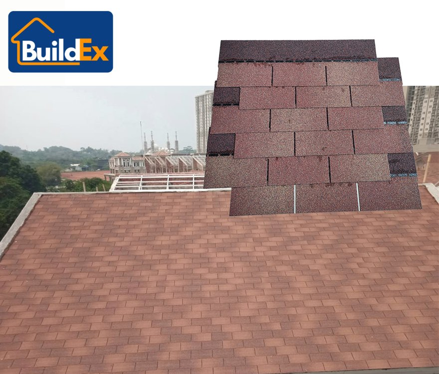 New Type Economical Black Asphalt Roofing Laminated Shingles Fiberglass Building Materials for House Construction