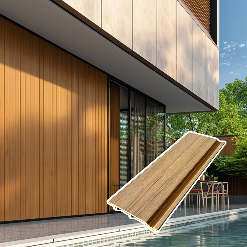 Wooden WPC Wall Panel Waterproof Exterior Decorative Material for Outdoor Walls
