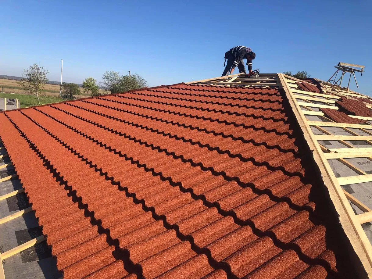 Color Stone Coated Metal Roof Tile Popular Ancient Building Material for House Roof