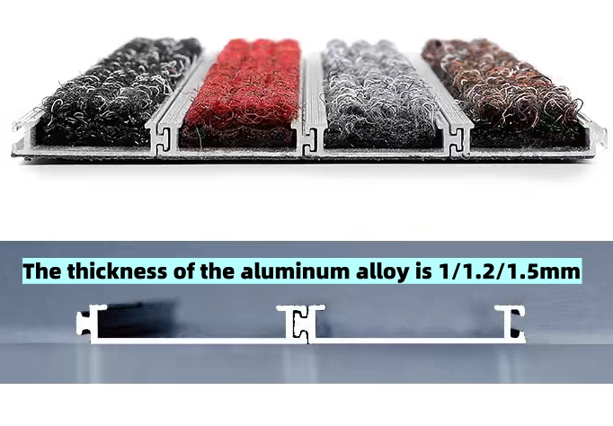 Heavy Duty Custom Size Rubber Connection Entrance Aluminum Floor Doormats Outdoor