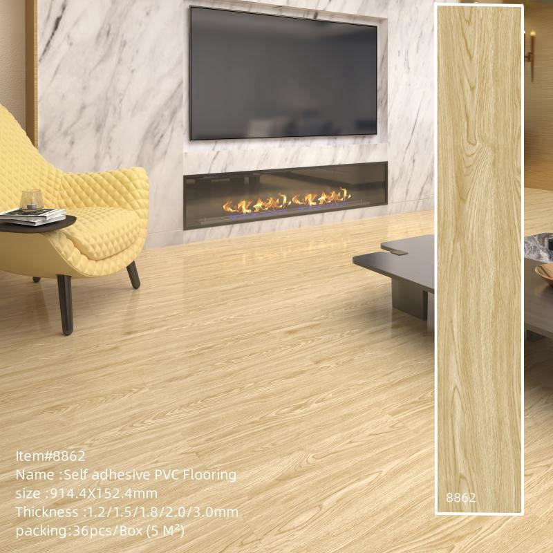 Factory Wholesale PVC Plastic Floor Lvt Self Adhesive Flooring Tiles Luxury Vinyl Floor Plank for Home