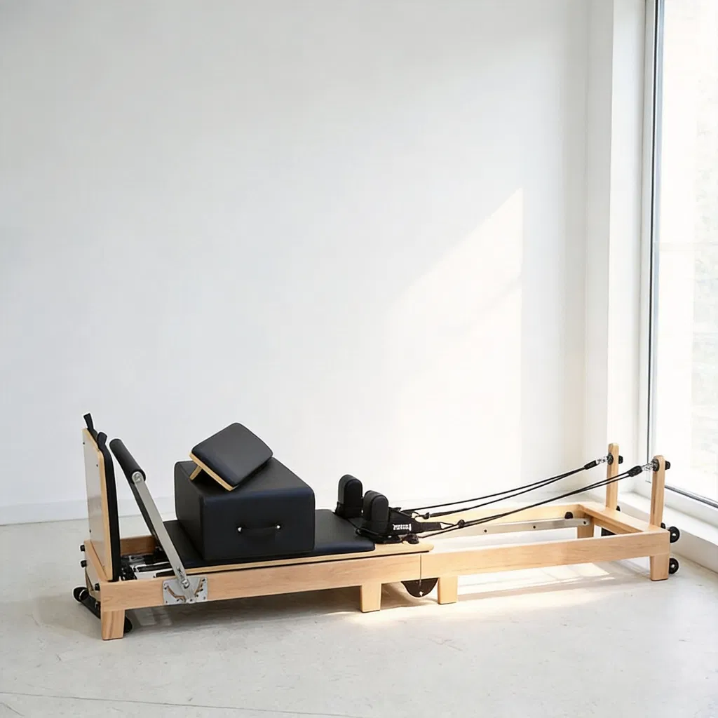 Wooden Pilates Reformer Detail