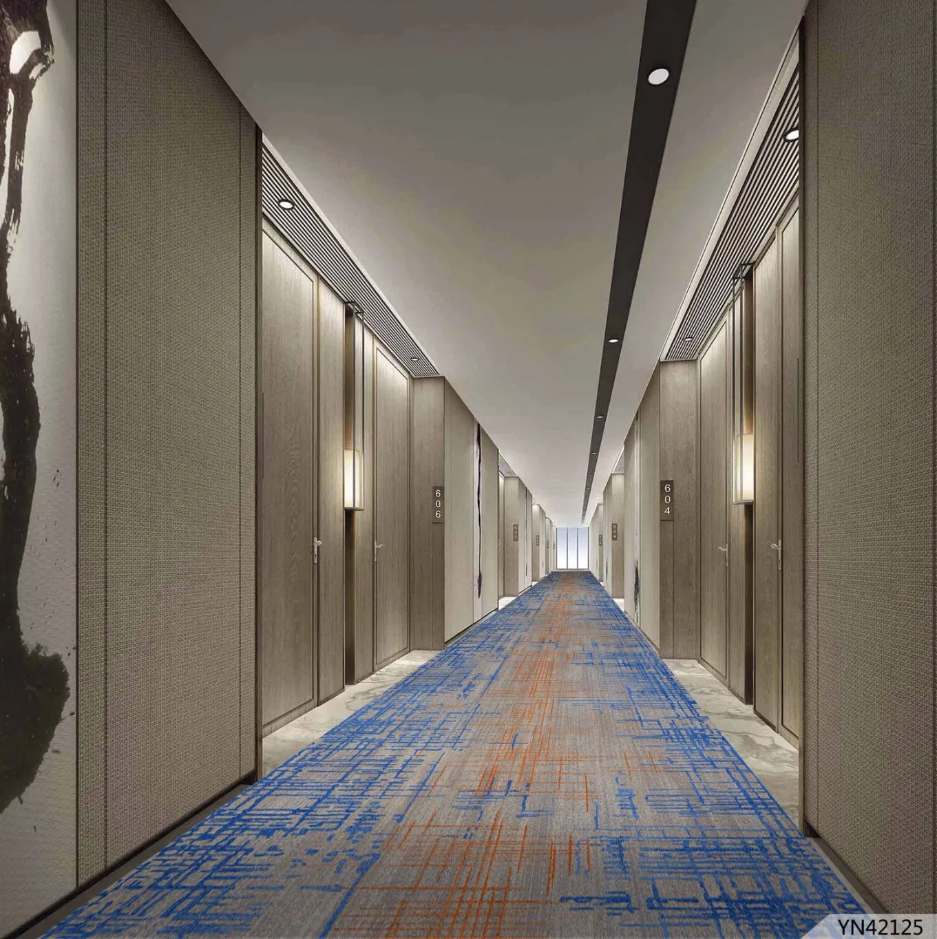 Wrinkle Resistant Custom Chinese Style Wool Shaggy Hotel Floor Corridor Area Hallway Runner Rug