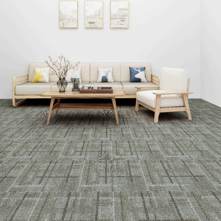 50*50cm Square Carpet Tiles for Office &amp; Hotels Puzzle Carpeting Floor Rug