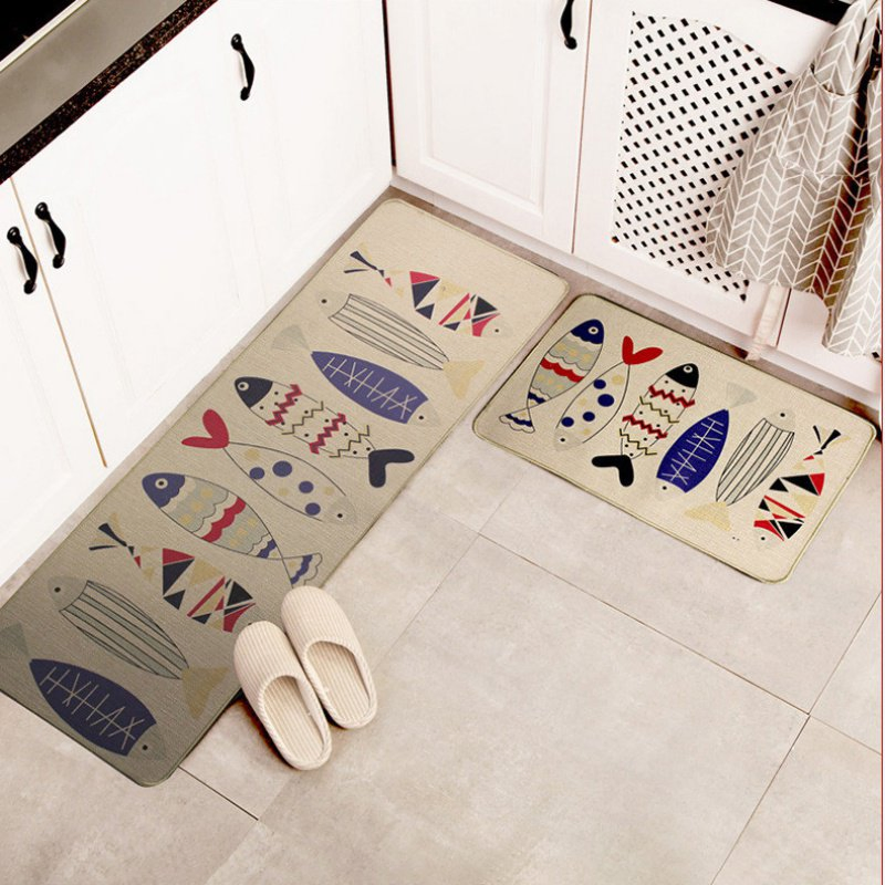 Anti Fatigue Kitchen Floor Mat Comfort Standing Mats Waterproof Kitchen Rugs Set 2 Pieces Non Slip for Indoor Outdoor