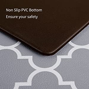 Factory Direct Household Hot Sale Anti Fatigue Washable Waterproof Non-Slip PVC Floor Foor Kitchen Mat Carpet Rug