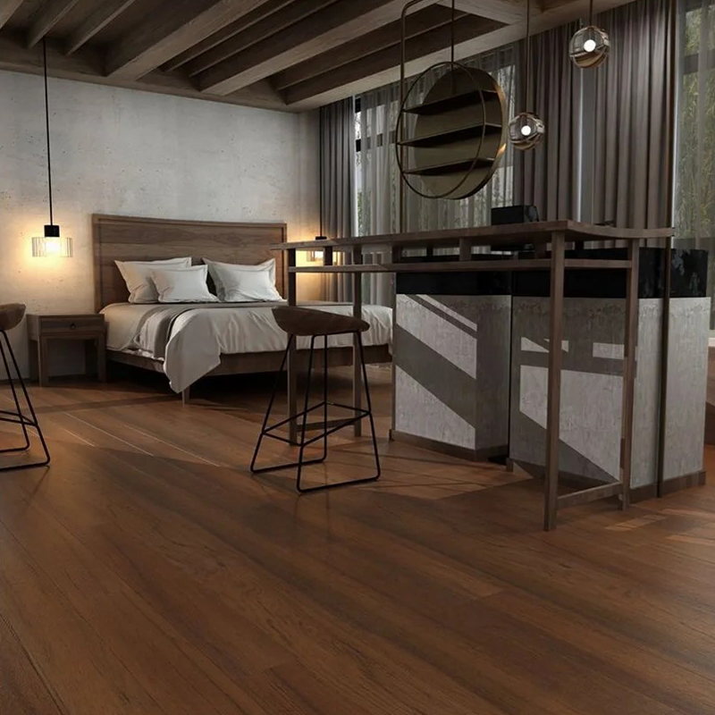 Anti-Slip Lay Down Modern Design 5mm Tile Waterproof Lvt Vinyl Plastic Plank with Flexible Indoor Decor