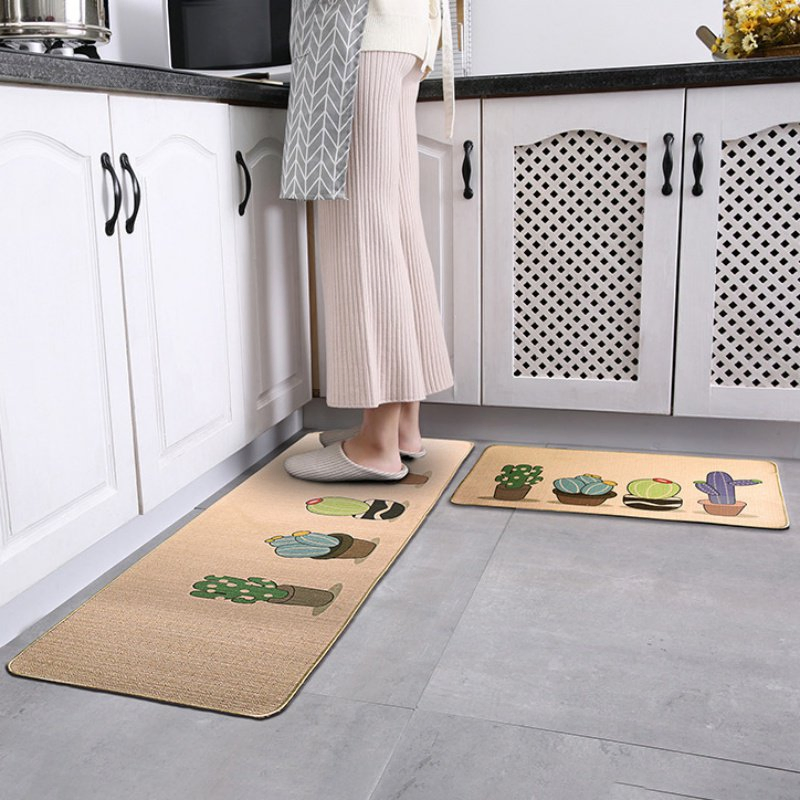 Anti Fatigue Kitchen Floor Mat Comfort Standing Mats Waterproof Kitchen Rugs Set 2 Pieces Non Slip for Indoor Outdoor