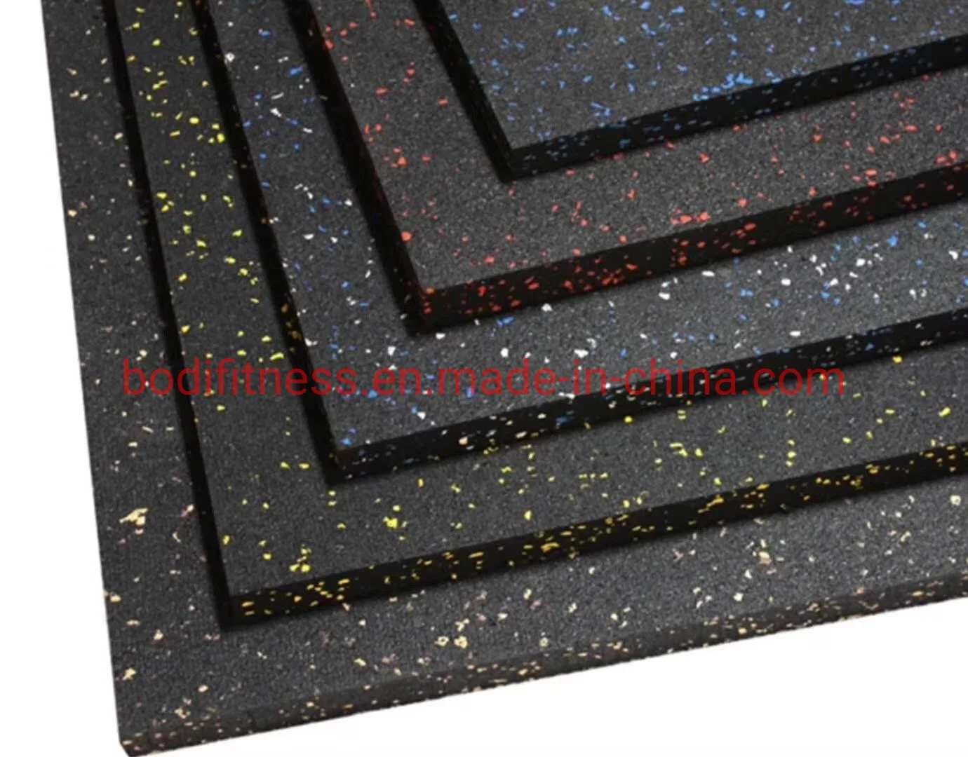Outdoor Indoor Playground Rubber Tile / Fitness Rubber Mat / Gym Rubber Floor