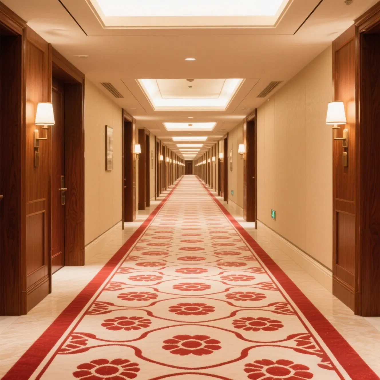 Axminster Wall to Wall Carpet Wool Nylon Hotel Carpeting Custom Sizes China Manufacturer