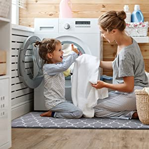 Factory Direct Household Hot Sale Anti Fatigue Washable Waterproof Non-Slip PVC Floor Foor Kitchen Mat Carpet Rug