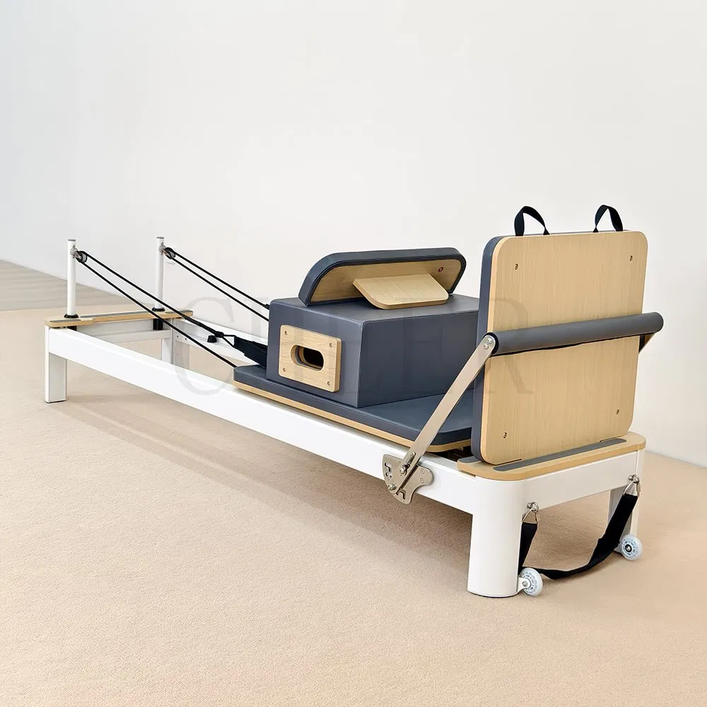 Wholesale Professional Best Pilates Wood Reformer Studio Machine for Home Gym Yoga Core Training Bed