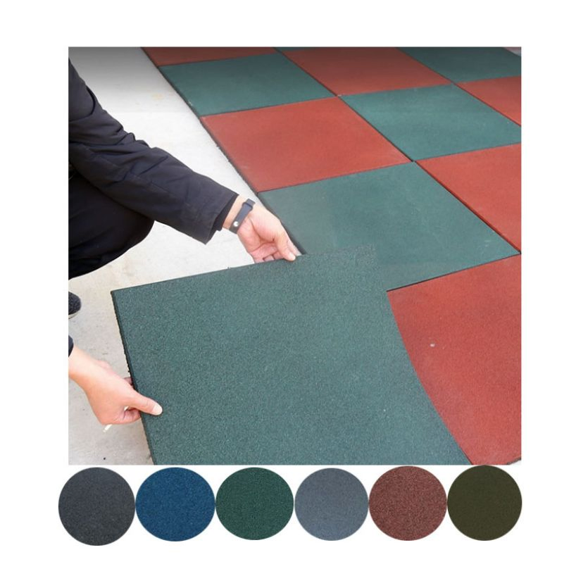 Anti-Slip Outdoor Playground Garden Walkway Park Yard Gym Safety Rubber Floor Tile Mats