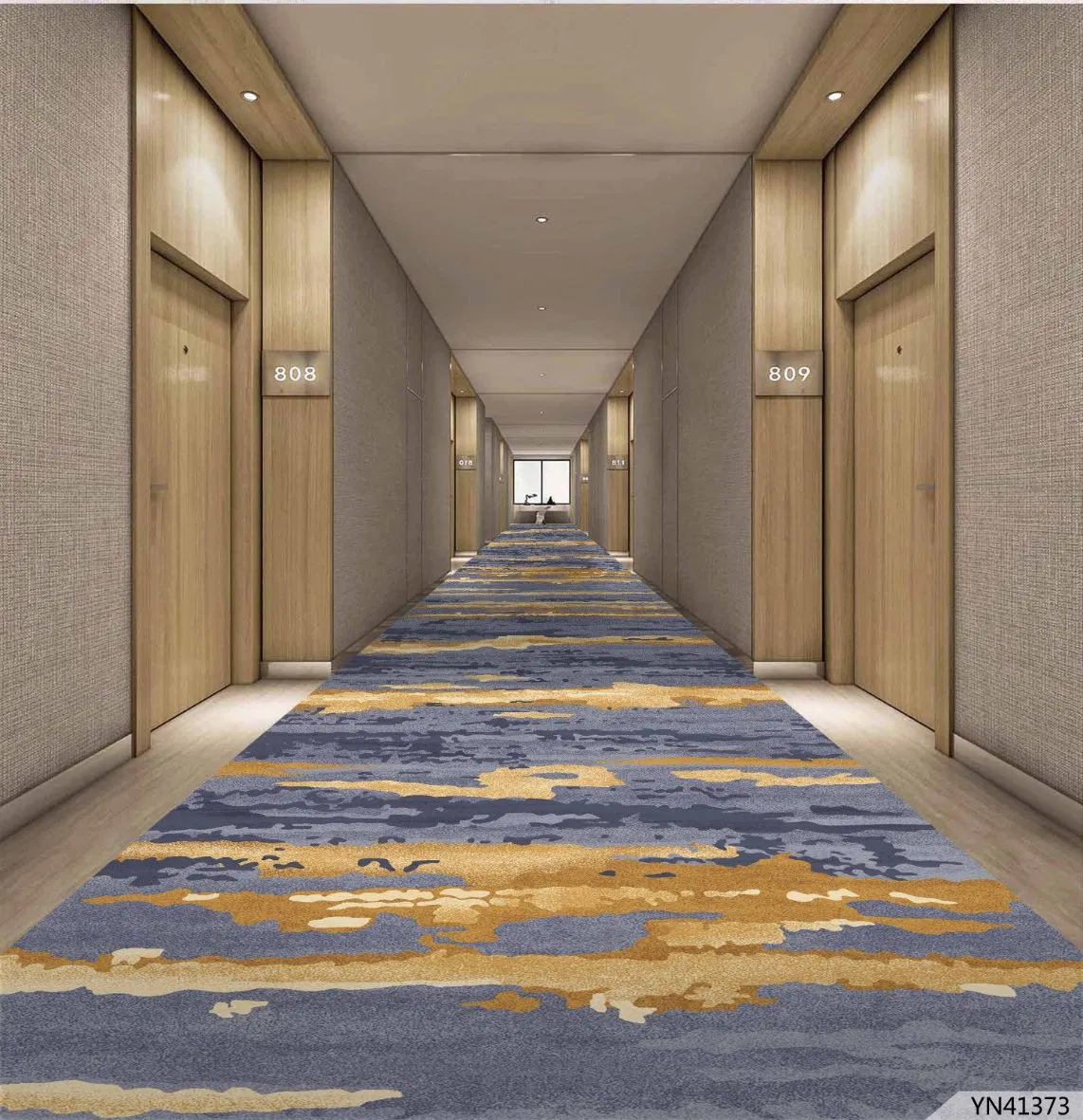 Wrinkle Resistant Custom Chinese Style Wool Shaggy Hotel Floor Corridor Area Hallway Runner Rug