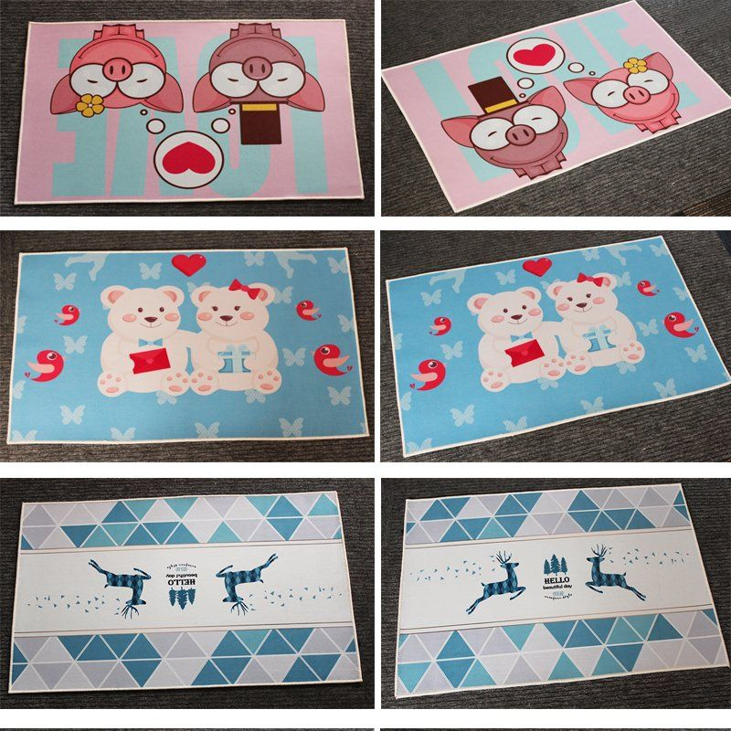 Soft Pink and White Area Rugs for Kids' Playrooms