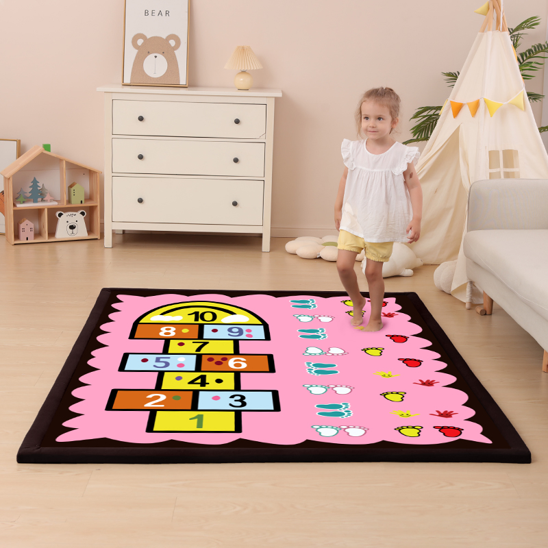 New Design Digital Printed Kids Cartoon Floor Mat Play Room Rug