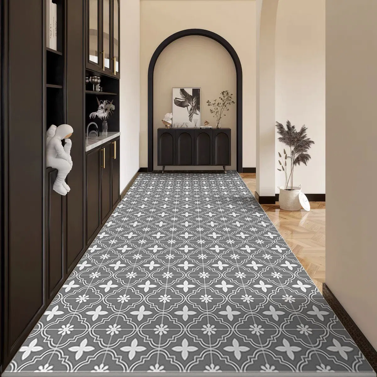 Custom Colorfu Design Jacquard Geometric Hallway Runner Rug Large Size Carpet Non-Slip Washable Persian Tapis Living Room