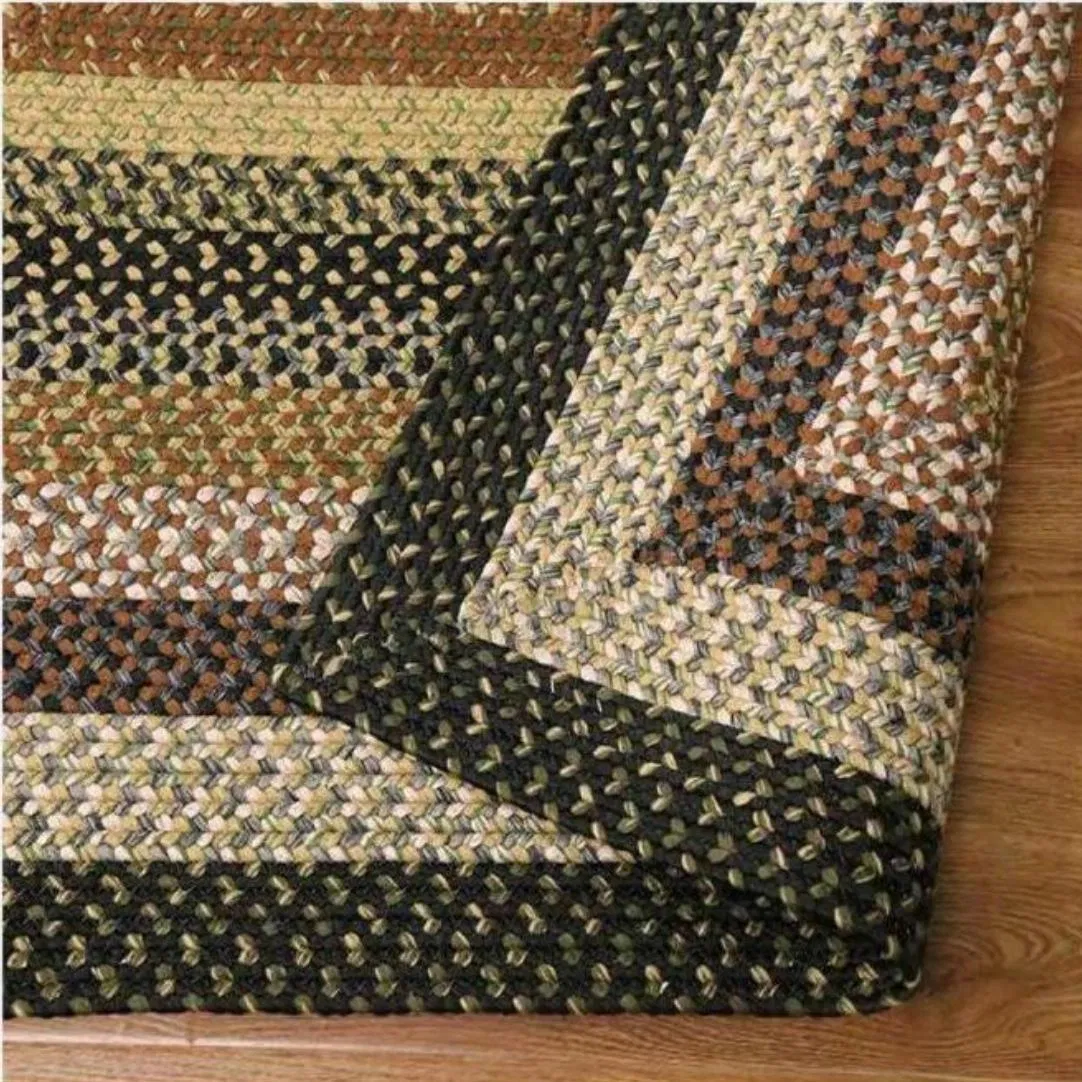 Customized Anti-Slip Vintage Braided Cotton Rug Handwoven Area Rug Rustic Style for Bedroom Kitchen Hallway Living Room