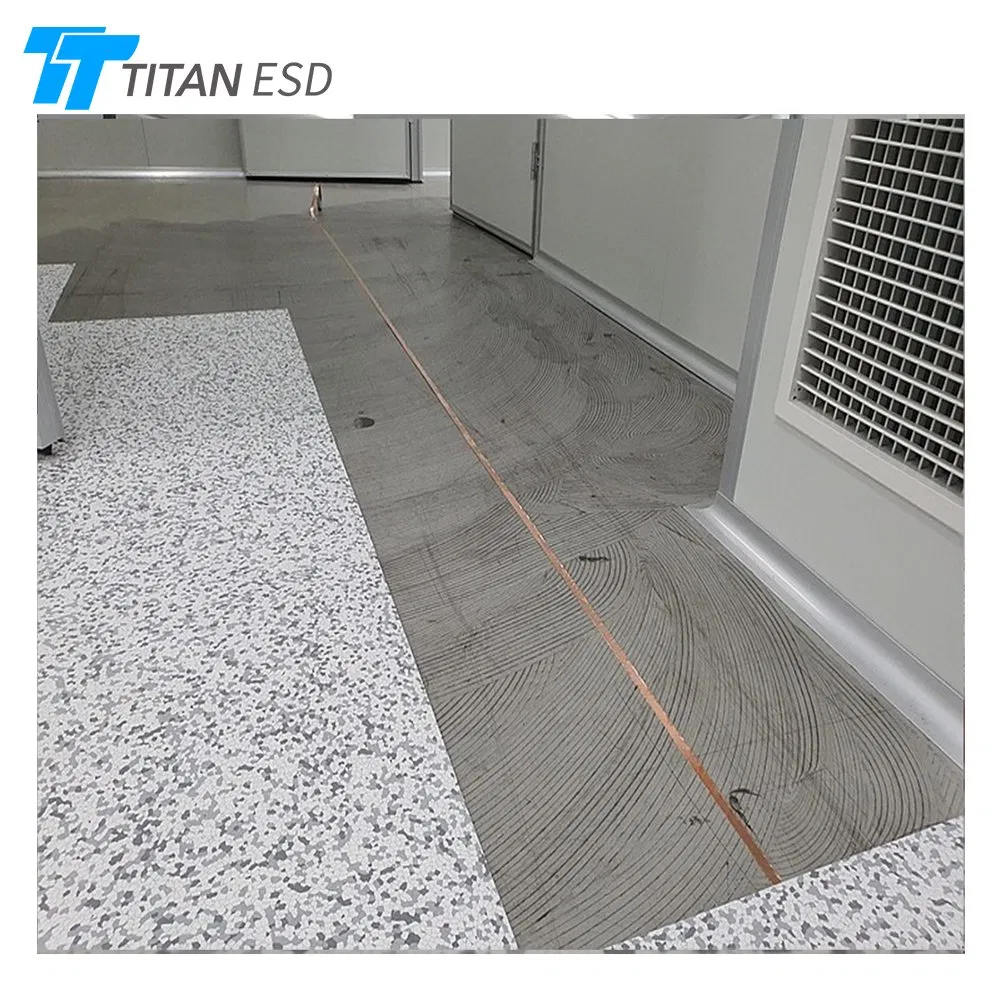 Antistatic Floor Tiles Lab Wear-Resistant ESD Tiles Waterproof Conductive PVC Flooring