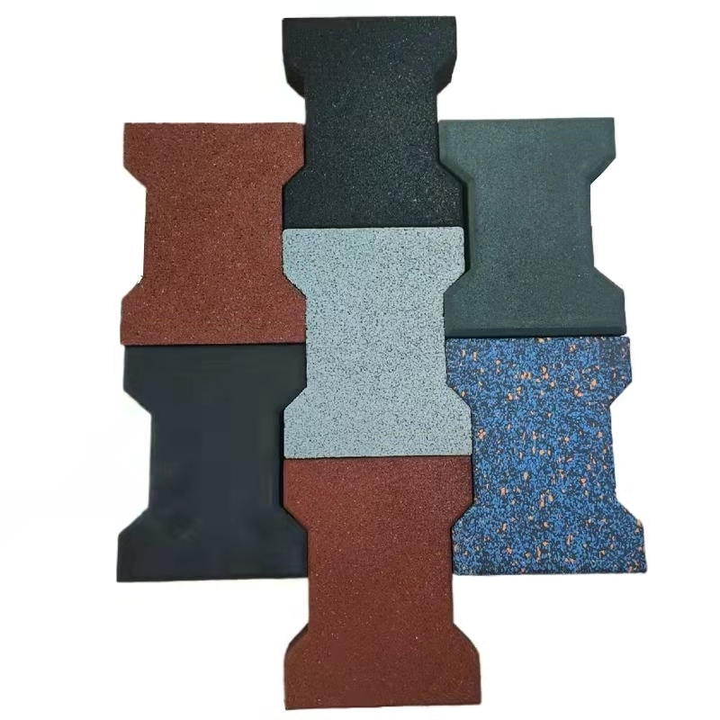Great Outdoor Dog Bone Rubber Paver Flooring for Playground and Horse Stable Rubber Brick