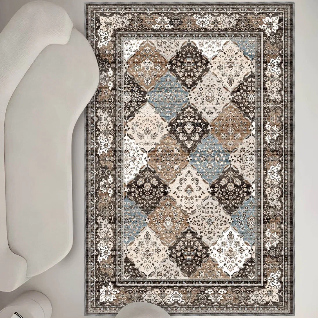 China Factory OEM Cashmere Easy Clean Machine Washable Area Custom Carpet Rug