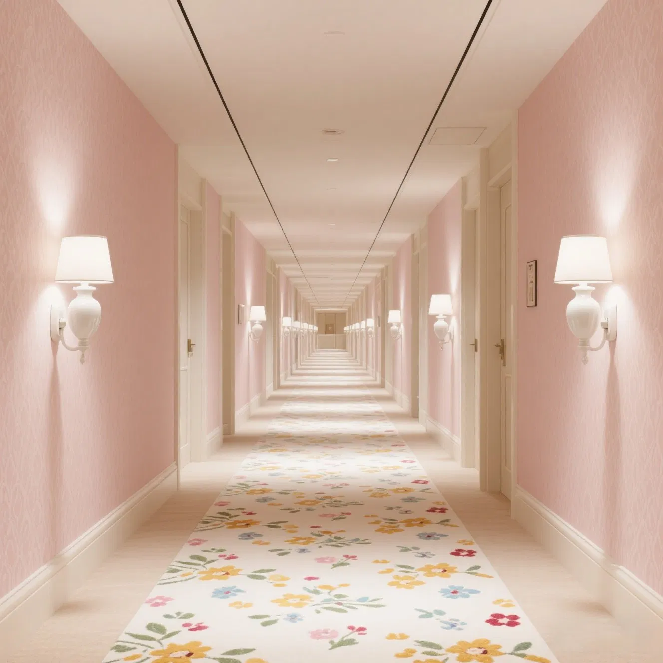 Durable Wool Nylon Blend Commercial Carpeting Solution Wall to Wall Axminster for Hotels