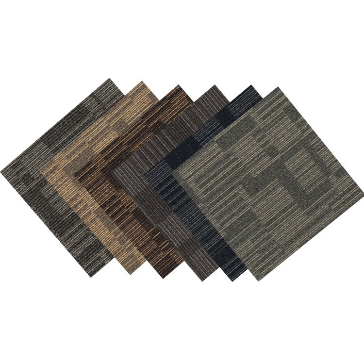 Commercial PP Nylon 60X60 Square PVC Rubber Back Luxury 50X50 Office Floor Carpet Tiles
