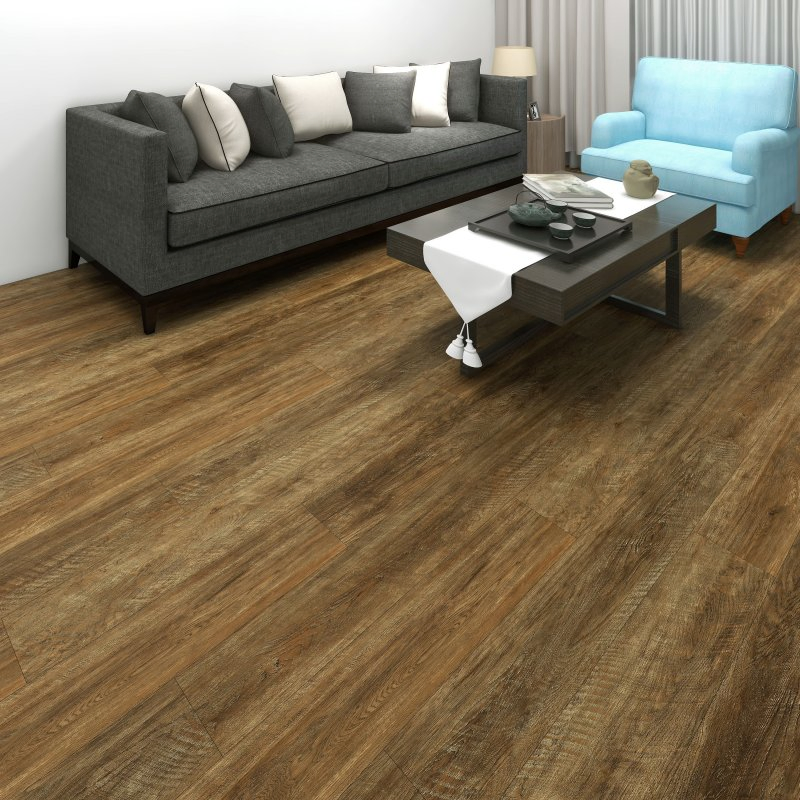 Waterproof Realistic Wood Plank Design Pet Friendly Lvt Tiles 4mm 5mm Thick