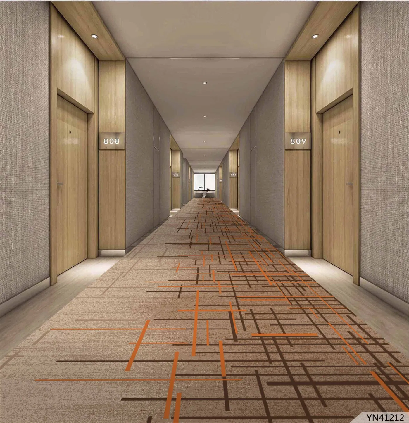 Wrinkle Resistant Custom Chinese Style Wool Shaggy Hotel Floor Corridor Area Hallway Runner Rug