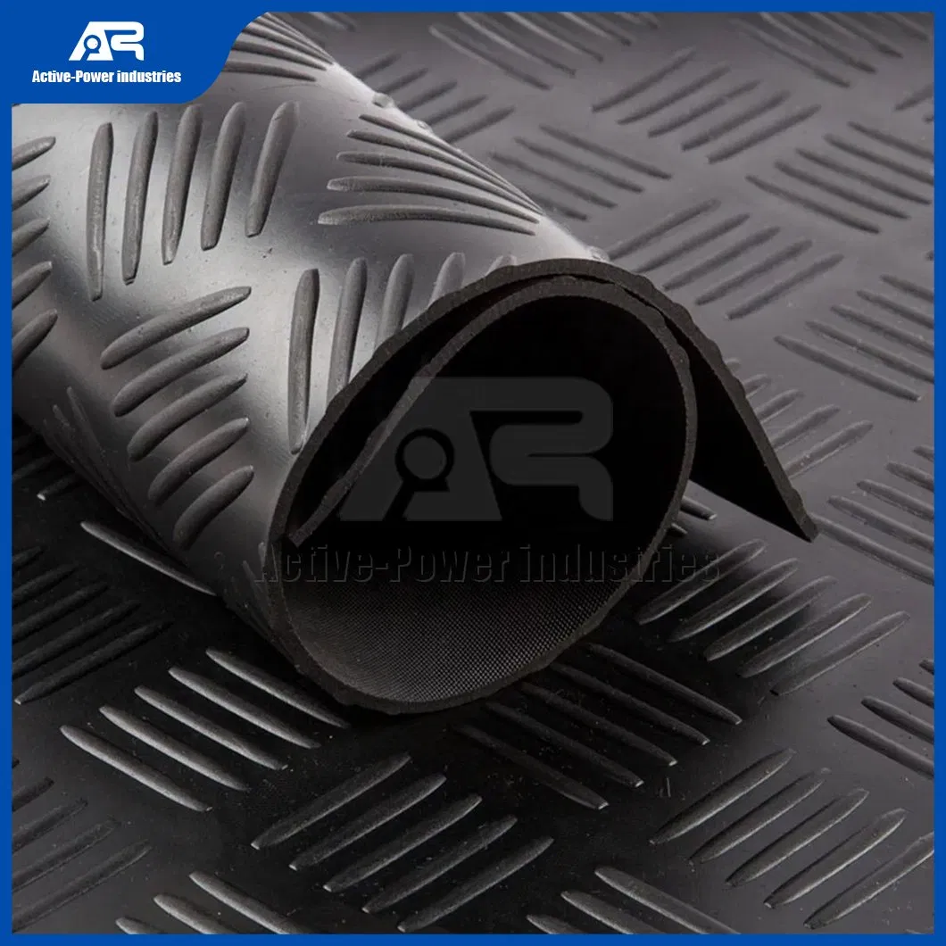 Active-Power Industries Playground Rubber Floor Wholesaler Checker Rubber Sheet China Plain Checker Diamond Checker Rubber Sheet