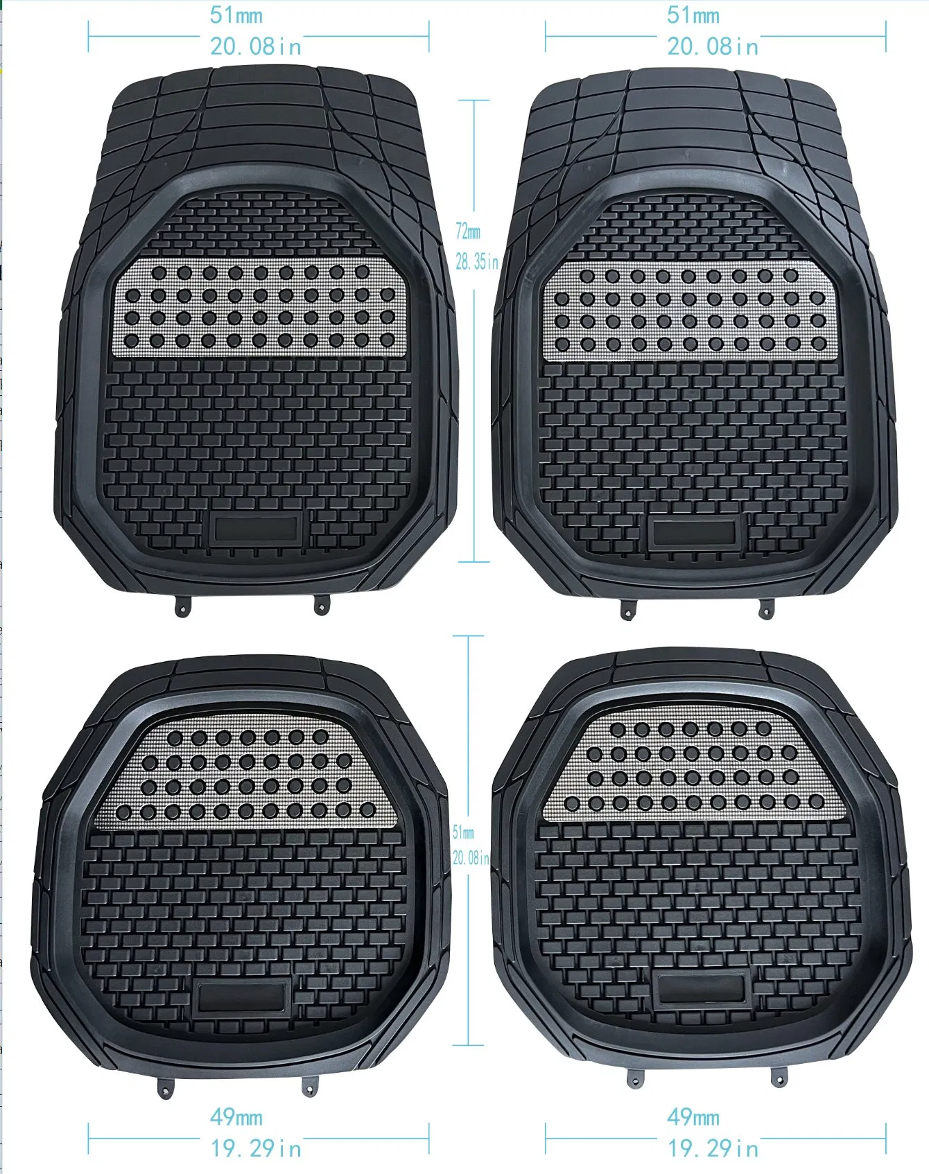 Custom Accessories Unique SUV Truck Van Rubber and Latex Car Floor Mat