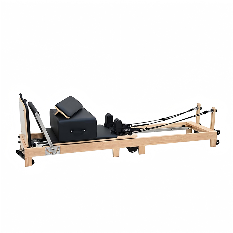 Home and Pilates Studio Yoga Training Equipment, Professional Wooden Foldable Pilates Reformer