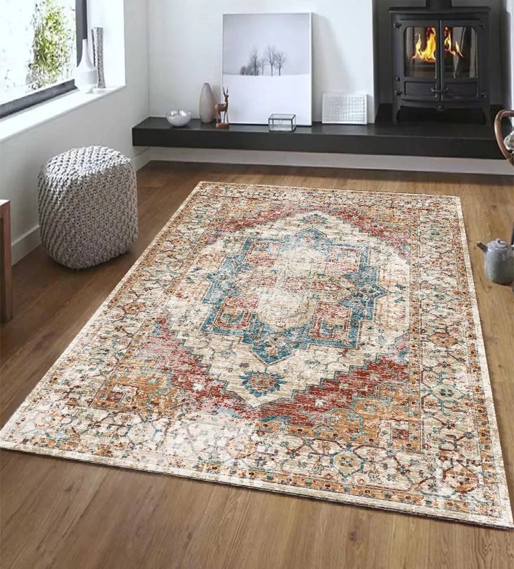 Machine Wahsable Foldable Cashmere Living Room Area Custom Carpet Rug