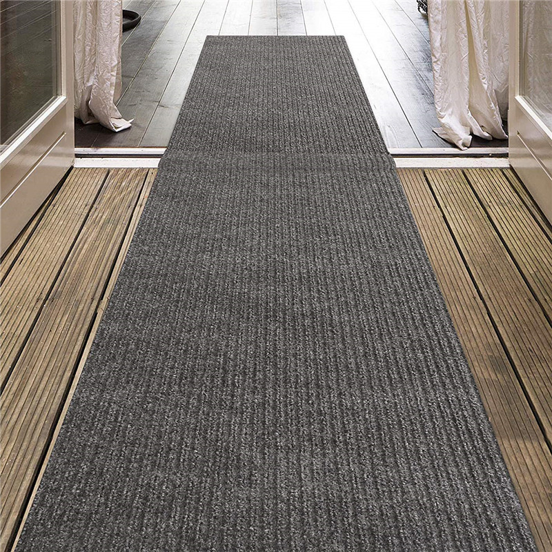Carpet Runner Black Rubber Backed Non-Slip Very Long Heavy Duty Hallway Hall Narrow Rugs Custom Length