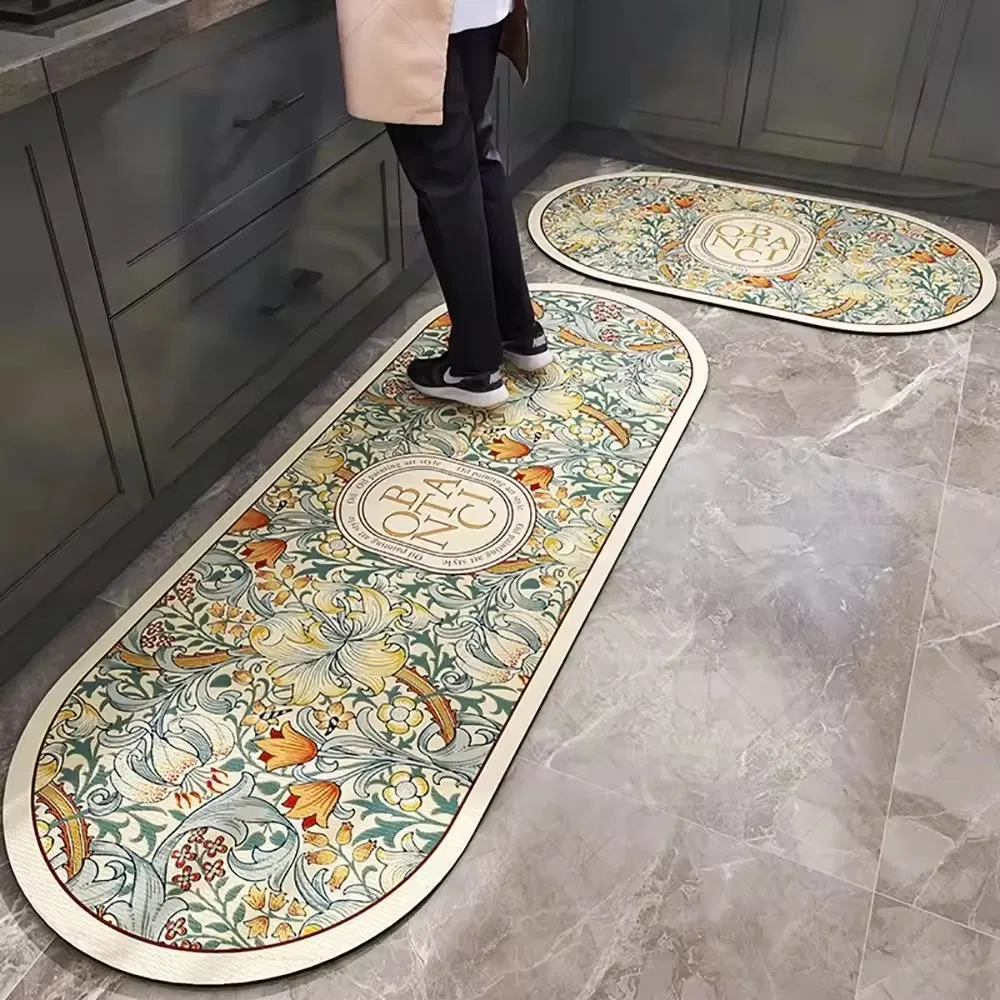 Modern Anti-Fatigue PVC Foam Kitchen Floor Mat Novelty Design China Factory Supply Washable Non-Slip Waterproof Door Mat