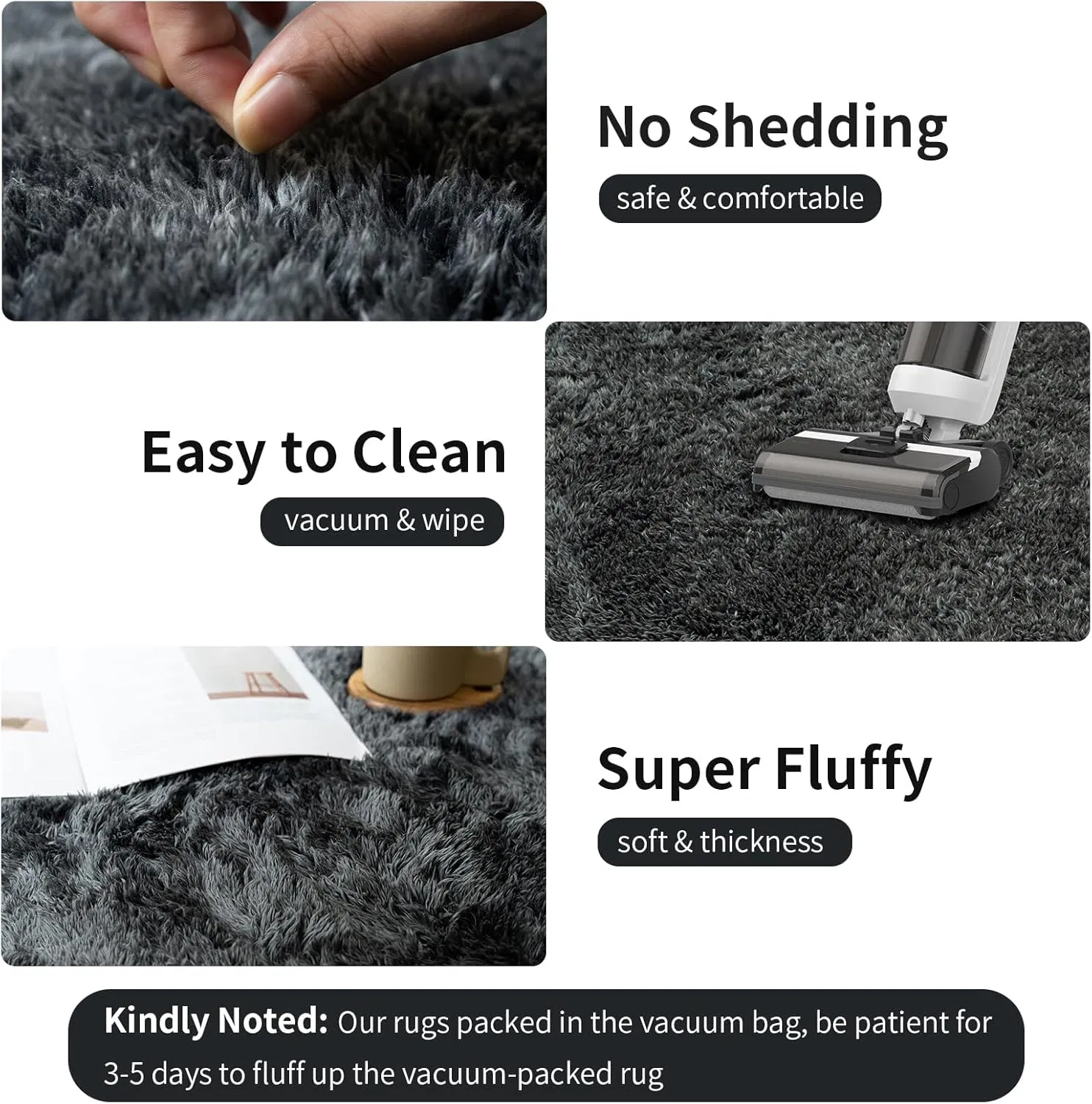 Designer Home Carpet Soft Fluffy Rug Faux Rabbit Fur Rug for Kids