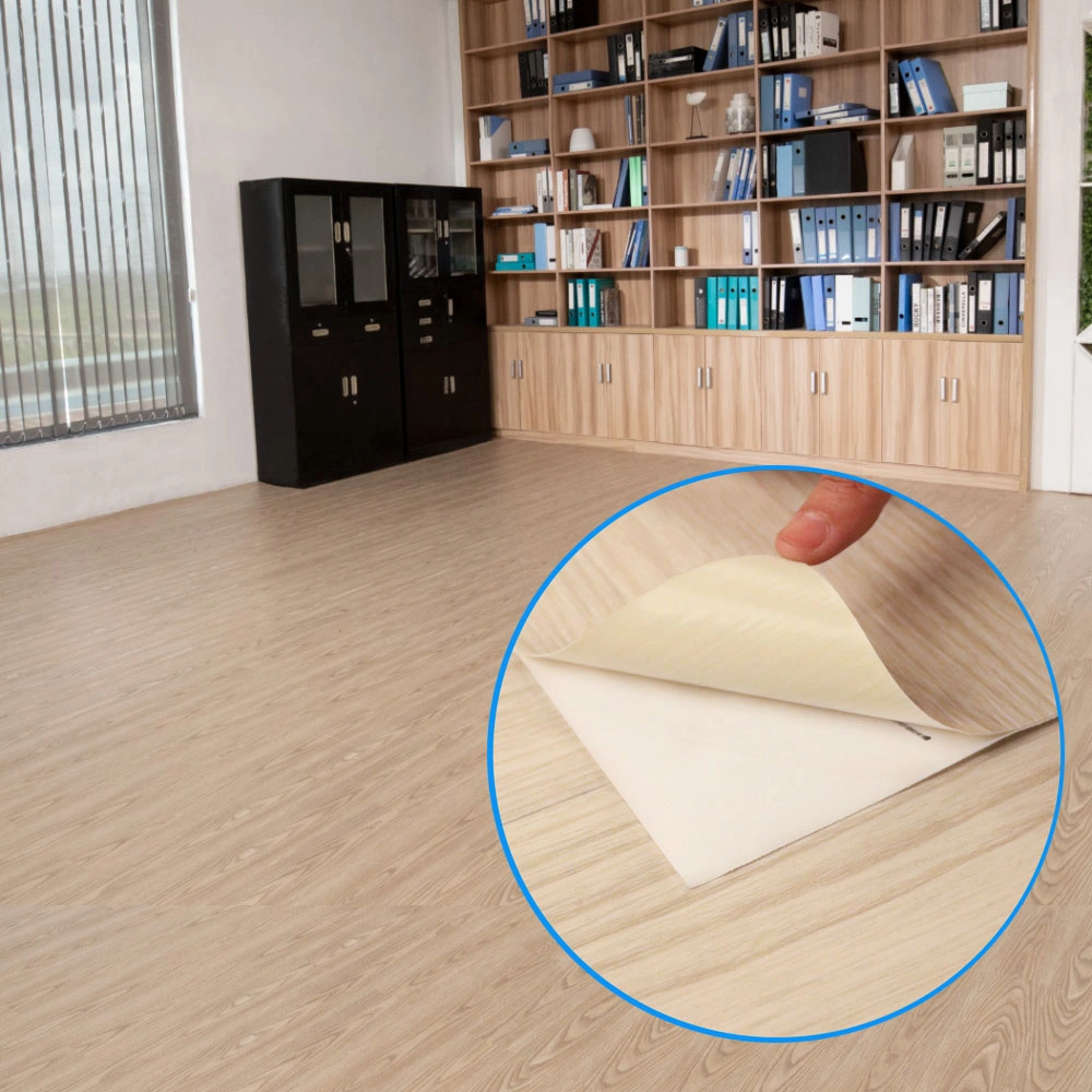Manufacturer Vinyl Discontinued Tile Flooring Waterproof Removable Self Adhesive PVC Woodgrain Plank Flooring