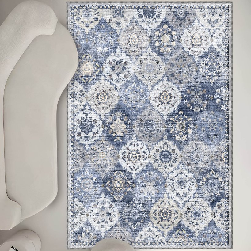 China Factory OEM Cashmere Easy Clean Machine Washable Area Custom Carpet Rug