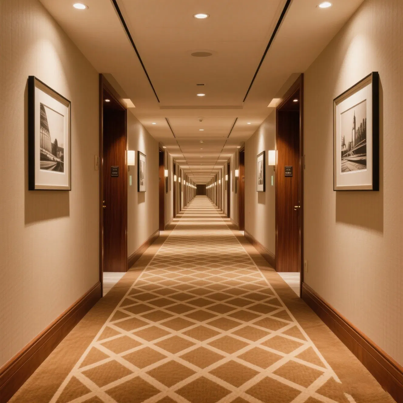 Durable Wool Nylon Blend Commercial Carpeting Solution Wall to Wall Axminster for Hotels